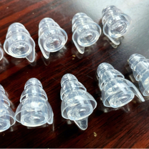 Bouchons d'oreilles anti-bruit Cadillac en silicone, protection pour la natation et le sommeil, embout bleu transparent, taille 1 - Product Image 4