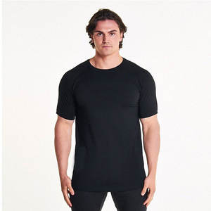 เสื้อยืดสำหรับผู้ชายเสื้อผ้าออกกำลังกายเล่นฟิตเนสตาข่ายโพลีเอสเตอร์แบบแห้งเร็วเสื้อยืดเพาะกายไซส์ใหญ่ - Product Image 1