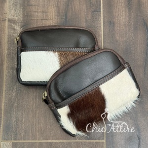 Cartera de lujo de piel de vaca personalizada para mujer, monedero de piel auténtica, tarjetero y monedero para mujer - Product Image 1