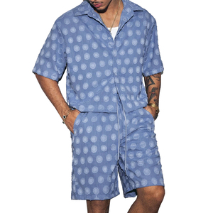 Conjunto de pantalones cortos de mezclilla para hombre bien diseñados, ropa de invierno informal sólida de secado rápido - Product Image 1