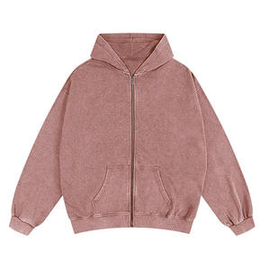 Sudaderas con capucha lavadas con ácido para hombre, novedad en sudaderas con capucha lavadas con ácido mezcladas de algodón básicas de secado rápido y logotipo personalizado para hombre - Product Image 1