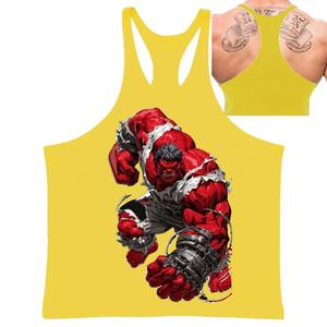 Débardeur de gymnastique imprimé de haute qualité pour hommes Débardeur respirant de vêtements de yoga et de fitness - Product Image 5