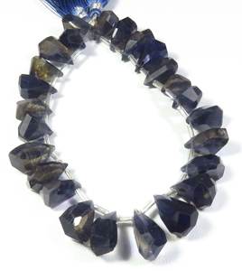 ลูกปัดพลอย iolite เหลี่ยมเพชรพลอยสีฟ้าธรรมชาติ8 "สแตรนด์11-16.5มม. ลูกปัด iolite หยดน้ำตา - Product Image 1