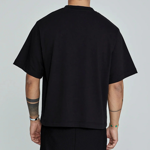 OEM verano ropa casual 100% algodón hombres camisetas personalizadas DTF impreso logotipo suelto ajuste sólido transpirable hip hop camiseta para hombres - Product Image 2