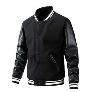 LAYENNE-Veste universitaire baseball personnalisée pour hommes et femmes, broderie chenille de haute qualité, manches en cuir, impression Letterman Varsity - Product Image 5