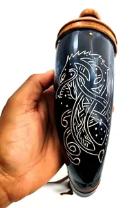 แตรผงไวกิ้งธรรมชาติงานหัตถกรรมแฮนด์เมดออกแบบได้ทุกขนาดสำหรับดื่มราคาขายส่งจากแถบหนังอินเดีย - Product Image 3