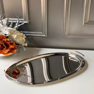 Bandeja de Regalo de Chocolate de Acero Inoxidable Estilo Árabe, Brillante y Pulida, con Asa de Diseño Artesanal, para Servir Alimentos en el Hogar y la Cocina, Ramadán - Product Image 3