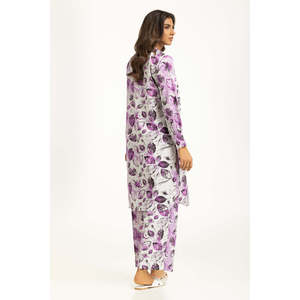 ชุดลำลองแบบเซ็ต IPST-55029 ผ้าวิสโคสสลับลายพิมพ์ชีฟอง สำหรับฤดูใบไม้ผลิ/ฤดูร้อน - Product Image 1