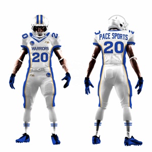 Wholesale Custom Polyester Adult American Football Jersey Pant Short Summer Sublimation Printed Plus Size Stitched Logo Sports - Product Image 2