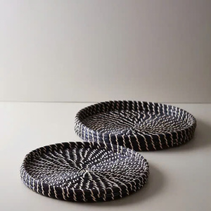 Artisanat écologique Plateaux en jonc de mer faits à la main Plateaux de service Décor Stockage Plateau à fruits Fait à la main par le Vietnam - Product Image 2