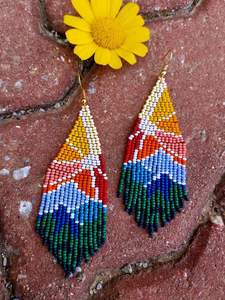 Pendientes de gota con cuentas de diseñador hechos a mano para eventos especiales coloridos al por mayor de moda para niñas y mujeres por HF CRAFTS - Product Image 4