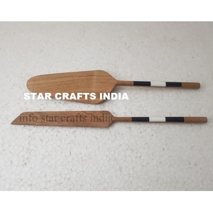 Stainless Steel <b>Cake</b> <b>Server</b> with Wooden Handle Handmade Lining End Tableware Silver Polished <b>Cake</b> <b>Server</b> Set - Product Image 6