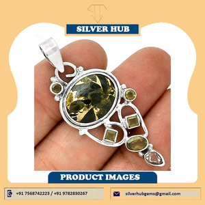 Vente en gros 925 Sterling Silver Copper Black Turquoise Pendentif fait à la main à vendre et est hypoallergénique idéal pour un usage quotidien - Product Image 4