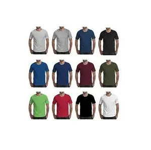 COSTOM颜色私人标签运动衬衫定制服装高品质实心空白平纹，用于在孟买印刷空白平纹t恤