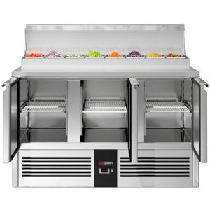 Mostrador de Preparación Comercial Mini PREMIUM - 1368x700mm - 3 Puertas - para 8x GN 1/6 - Product Image 6