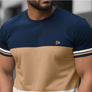 High Quality Latest Design Men <b>T</b>-<b>Shirt</b> 2025 Classic Casual Style Polyester/Cotton Quick Dry Breathable 220g - Product Image 3