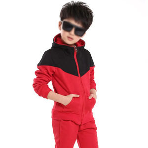 Proveedor de fábrica al por mayor, 2 uds., ropa para niños, chándales con cremallera personalizados para niños, chándales baratos para niños - Product Image 3