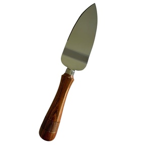 Serveur de gâteau moderne à manche en bois fabriqué en acier avec des couverts polonais miroir Table à dîner Ware gâteau accessoires de restaurant d'hôtel - Product Image 1