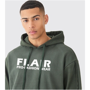 Pull à capuche surdimensionné pour homme Qualité supérieure Conception d'épaule tombante 100% Coton Brodé Perlé Techniques Haute Hiver - Product Image 4