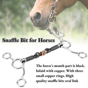 Arco Iris multicolor caballo Bit anillo suelto rombo Fat Link Acero inoxidable Snaffle Durable ecuestre Tack entrenamiento montar - Product Image 4