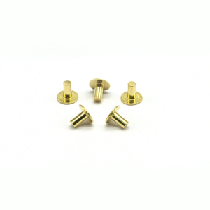 Remache Tubular de Latón para Orificios Ciegos, Cabeza Redonda, 4mm 5mm 6mm, ISO, Pulido, Industrial - Product Image 1