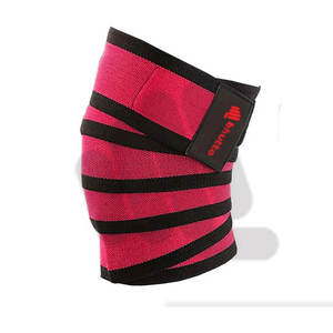 OEM Custom Elastic Heavy Duty Neoprene Compression Workout MMA Unisex Breathable Fitness <b>Weight</b> Lifting Knee Wraps - Product Image 5