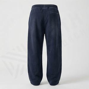Pantalones Jogger de Felpa de Algodón de 350 Gsm de Alta Calidad, Lavado Ácido, Estilo Urbano, Parches Desgastados, Corte Acampanado, Personalizados, Casuales, 100% Algodón - Product Image 2