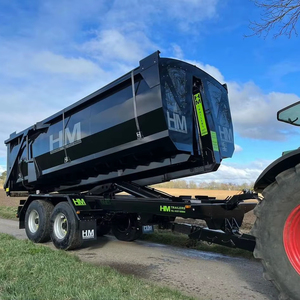Remolque basculante agrícola de alta calidad de 2 ejes, 10 toneladas, camión volquete hidráulico para granja, remolque volquete de doble eje certificado CE - Product Image 1