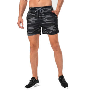 Pantalones cortos de malla para entrenamiento con estampado de camuflaje forrado de dos pisos con sublimación personalizada para hombre 100% poliéster verano informal al por mayor 2-1 pantalones cortos - Product Image 1