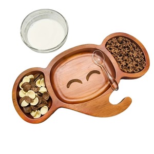 Durable <b>Bamboo</b> Elephant <b>Suction</b> <b>Plate</b> Handmade Eco-Friendly Baby Dinner Mealtime Training <b>Plate</b> for Toddlers Wood Material - Product Image 3