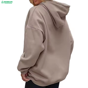 Sudadera con Capucha Gruesa Informal Unisex Personalizada de Behram International, Sudadera de Mujer de Color Sólido, Manga Larga, Tejido Grueso de 500 g/m² - Product Image 4
