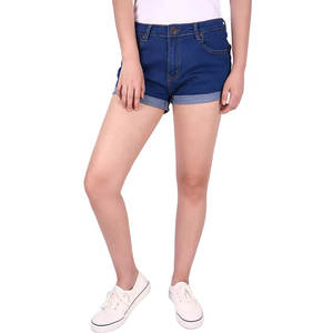 กางเกงยีนส์ขาสั้นผู้หญิง ออกแบบโลโก้ได้ ผ้าระบายอากาศ ขายส่ง กางเกงยีนส์ขาสั้นผู้หญิง - Product Image 1