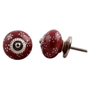 Boutons de tiroir en céramique à fleurs de cerise, poignées de porte d'armoire de commode de cuisine 3.81 cm CK-1245 - Product Image 2