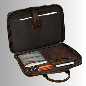 Maletín de Cuero para Portátil con Logotipo Personalizado, Diseño Vintage, Venta al Por Mayor - Product Image 4