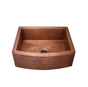 Évier de cuisine en cuivre de forme rectangulaire personnalisé évier de lavage à bol unique pour cuisine ou salle de bain matériau en cuivre pur - Product Image 1