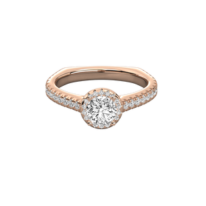 Bague pour femme en or 14 carats avec diamant solitaire, design brillant - Product Image 6