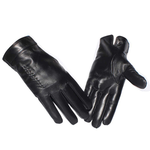 Gants de conduite en cuir noir de haute qualité à la mode prix de gros d'usine personnalisable pour les sports d'hiver - Product Image 5