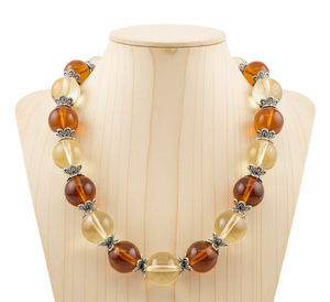 สร้อยคอและกำไลข้อมือแบบล็อค 18 นิ้ว ทำจากเงินทิเบตแท้ 925 ประดับด้วยหินรูปทรงเรขาคณิต ชุบทอง ดีไซน์ทันสมัย เหมาะเป็นของขวัญ - Product Image 1