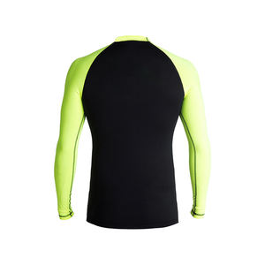 Rashguard de natation et de surf à col montant en tissu personnalisé, séchage rapide, respirant, protection solaire, manches longues, unisexe - Product Image 3