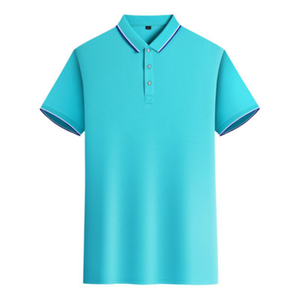 Polos respirants en coton pour hommes t-shirt d'été à revers à manches courtes avec coutures multicolores - Product Image 6