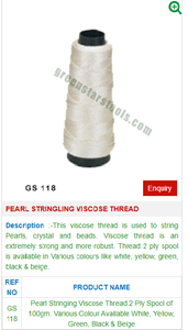 Pearl Stringling Viscose <b>Thread</b> GS 118 for Jewelry <b>Tools</b>-Jewellery <b>Tools</b> - Product Image 2