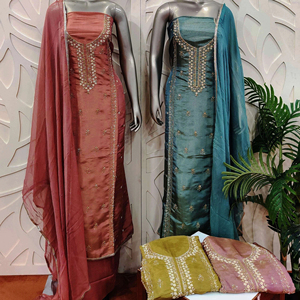 Designer moderne non cousu brodé à la main beaux costumes de qualité supérieure style traditionnel indien à la mode - Product Image 1