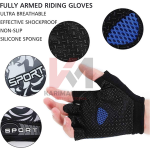 Gants de vélo de montagne de qualité supérieure 2025, demi-doigts, logo personnalisé, unisexe, sport, antidérapants, par KARIMAN MANUFACTURING - Product Image 2