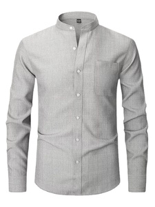 Camisa de Vestir para Hombre, Diseño Estampado Premium, Tela Satén Suave, Manga Larga, Casual, Formal, Transpirable, con Logotipo Personalizado - Product Image 4