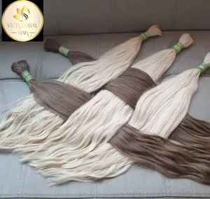 Onbewerkte Cuticula Uitgelijnd Natuurlijk Steil Bul Haar 100% Vietnamese Maagdelijk Menselijk Haar