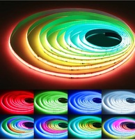 Décorations de noël COB Led Strip Light 320LED Dotless FOB Led Strip Flexible 12V 24V Led Cob Strip Luz Cinta Tira Ruban Ruban