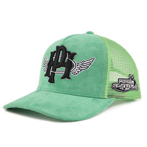 Casquettes de baseball trucker en suède et maille à 6 panneaux, ajustables, avec logo personnalisé brodé, pour la plage, vente en gros - Product Image 6