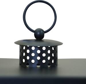 Decoración Linternas de velas de metal negro Linternas decorativas con velas de temporizador parpadeante Las linternas son de metal negro - Product Image 5