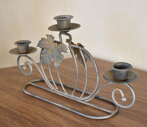 ชุดที่วางเทียนโลหะ2ชิ้นการออกแบบที่หรูหราปรับแต่งได้สำหรับงานแต่งงานโต๊ะรับประทานอาหาร - Product Image 5