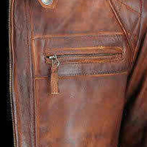 Vestes en cuir pour hommes en tissu PU à la mode Vêtements en cuir de style hivernal Vestes pour hommes - Product Image 5